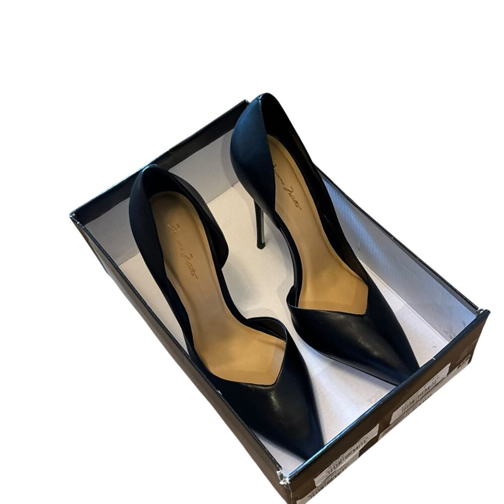 Massimo Matteo Danielle Stiletto Heel Black Leather Women's Heels 8.5M NWB - Picture 5 of 11